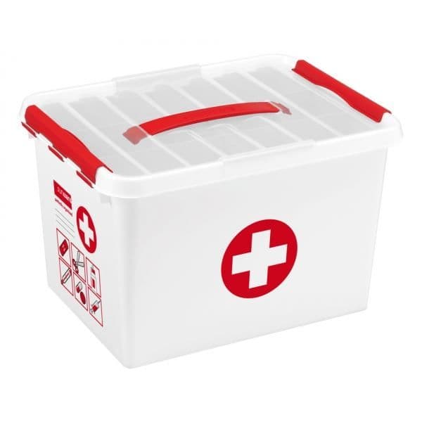 Medicinförvaringslåda - SNABB - 22 L - Transparent - 40 cm x 40 cm x 26 cm