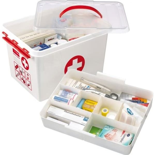 Medicinförvaringslåda - SNABB - 22 L - Transparent - 40 cm x 40 cm x 26 cm