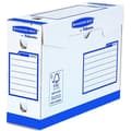 Miniatyrbild 1 av 3: Förpackning med 20 BANKERS BOX Basic Heavy Duty A4+ Arkivbox 10cm Baksida