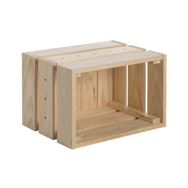 Modulär och stapelbar massiv furulåda - L38,4 x H28 cm