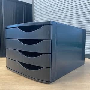 Arkivmodul med 4 lådor - JALEMA - Svart - A4 - 216 x 300 x 375 mm.
