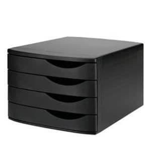 Arkivmodul med 4 lådor - JALEMA - Svart - A4 - 216 x 300 x 375 mm.