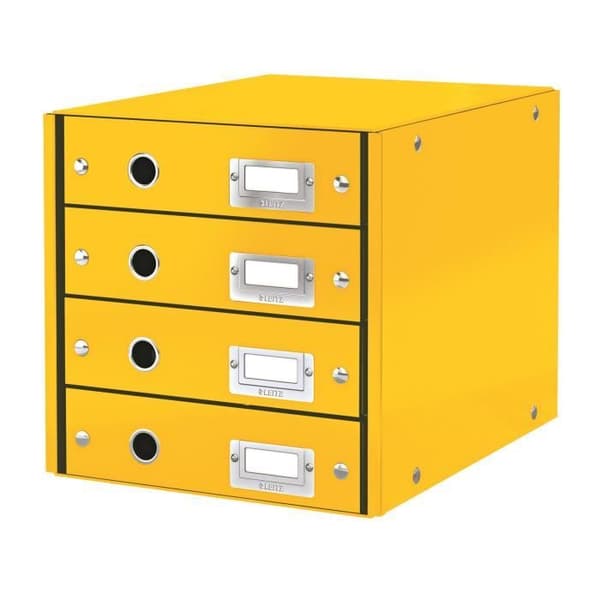 Arkivmodul Leitz Click&amp;Store Wow 4 lådor gul
