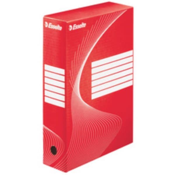 Arkivbox i kartong A4 rygg 100mm - färg: Blå - format: A4 / rygg: 100mm storlek hxlxl (mm): 350x100x250 Färg: Blå - Format