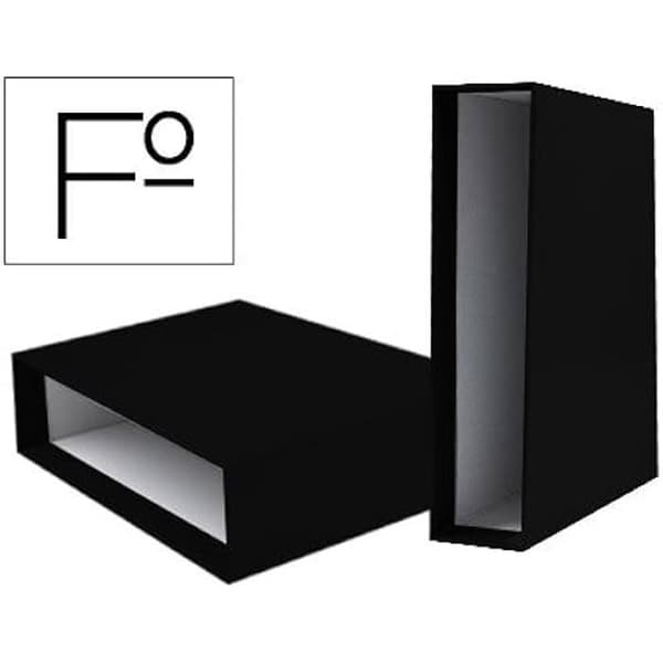 Dokumentväska - LIDERPAPEL - Folio - Färg svart - Format 82 mm - Arkiveringslåda