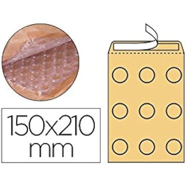 Pochette Bulles - Q-CONNECT - 972789 - Matelassée - Självhäftande - Förpackning med 100 - 150x210mm