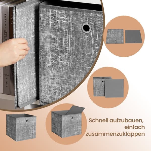 Förvaringsboxset, 30x30x30 cm, Grå