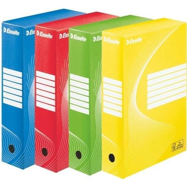 ESSELTE Set med 4 arkivboxar 80 mm Färg