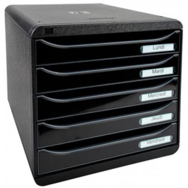 EXACOMPTA Arkivmodul BIG-BOX PLUS, 5 lådor 0,000000 Svart
