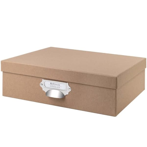 Rössler arkivbox - 1343452620 - Rossler S.O.H.O. - Kartongförvaringslåda med handtag - Kraft