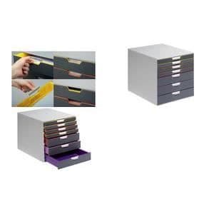 Förvaringsmodul - DURABLE - VARICOLOR 7 - 7 lådor - Plast ABS - Grå färg