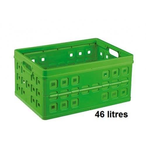 grön vikbar plastlåda med en volym på 46 l...