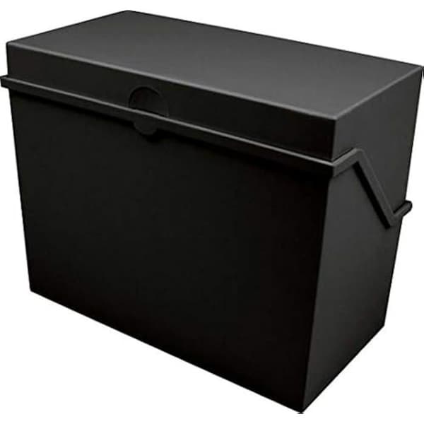 Kortlåda - HELIT - A5 - Svart - Robust polystyren - Max 500 kort