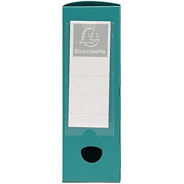 Arkivbox - EXACOMPTA - Ref. 59833E - Opaque polypropylen - Rygg 80 mm - Dubbel-sidig etikettfäste