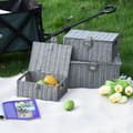 Pikkukuva 9 / 9: Säilytyslaatikko setti, 35,5x28,5x18 cm, 33x24x15 cm, 28x20x12,5 cm, Harmaa
