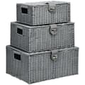 Pikkukuva 1 / 9: Säilytyslaatikko setti, 35,5x28,5x18 cm, 33x24x15 cm, 28x20x12,5 cm, Harmaa