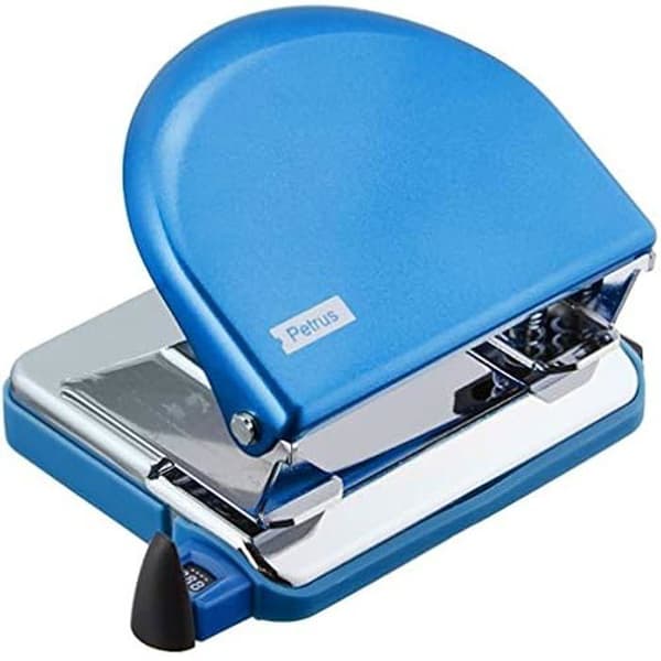 Taladro skrivbord - PETRUS - Modell 626518 - 2 hål - Metallisk blå färg - WOW-sortiment