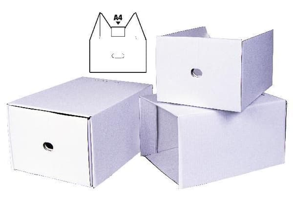 Arkivbox A4 315x220x160mm del-1 vit 10st
