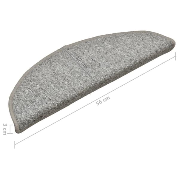 vidaXL Trappetrinnstepper 15 stk lysegrå 56x17x3 cm