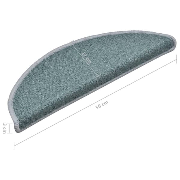 vidaXL Trappetrinnstepper 15 stk blå 56x17x3 cm