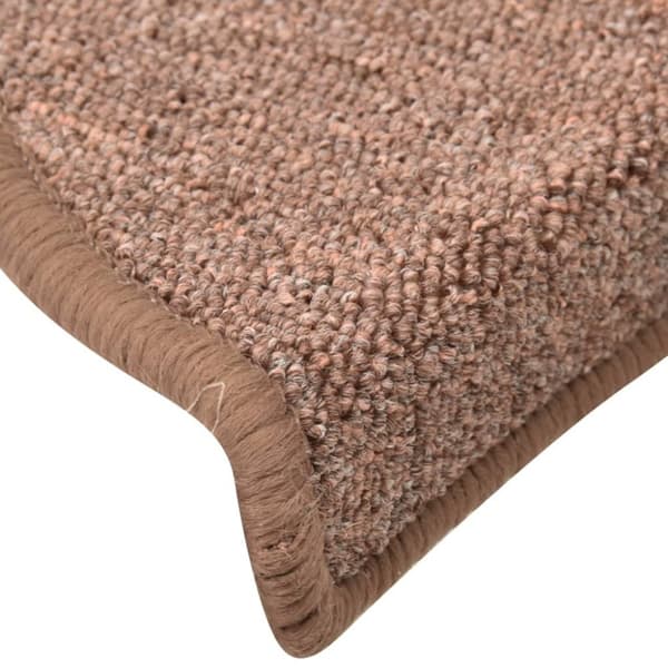 vidaXL Trappstegsmattor 15 st brun 56x17x3 cm