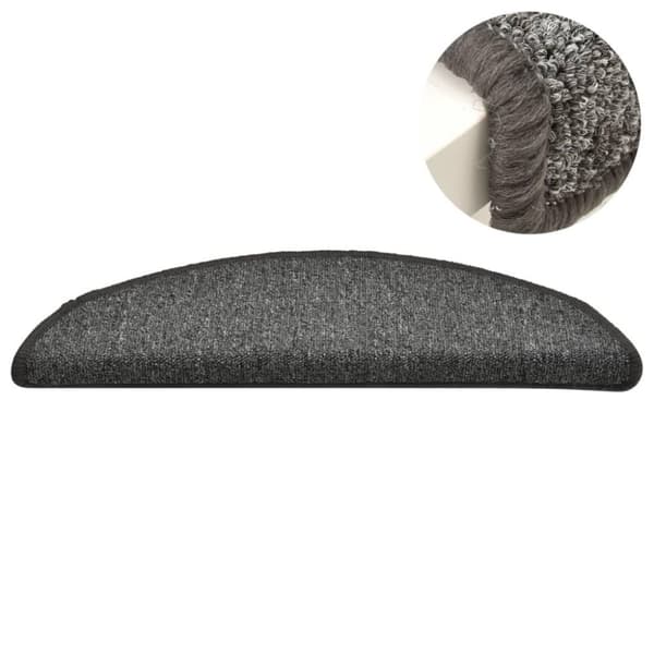 vidaXL trappemåtter 15 stk. 56x17x3 cm mørkegrå