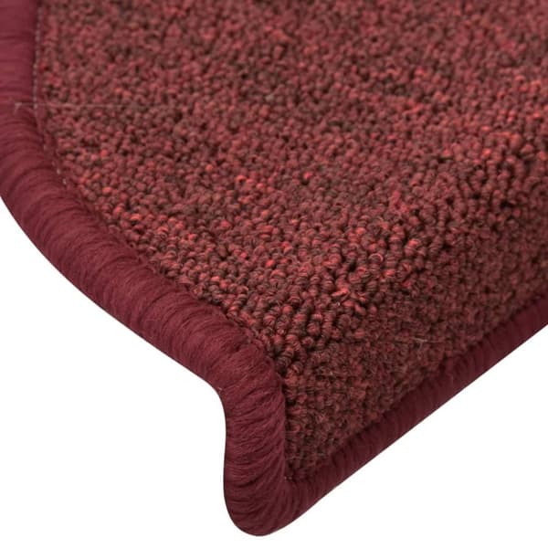 vidaXL trappemåtter 15 stk. 56x17x3 cm rød