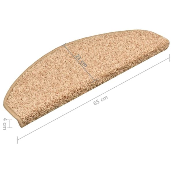 vidaXL Porrasmatot 15 kpl kulta 65x21x4 cm