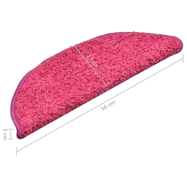 vidaXL Porrasmatot 15 kpl pinkki 56x17x3 cm