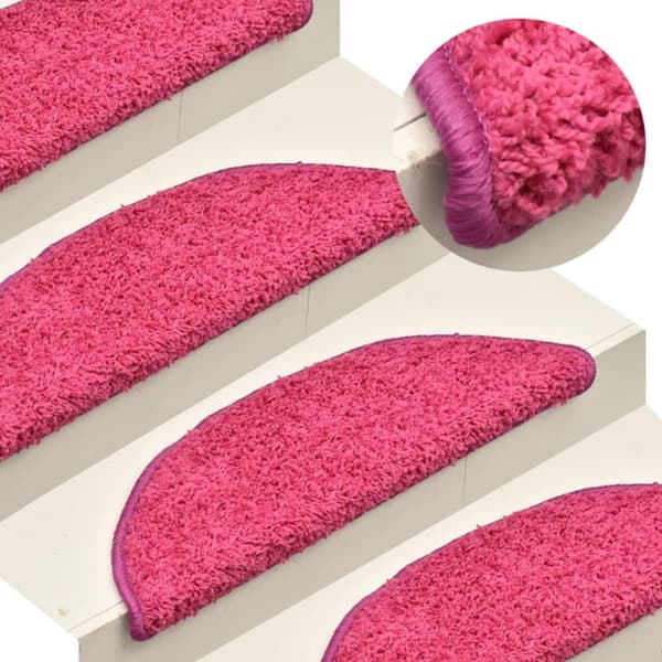 vidaXL Porrasmatot 15 kpl pinkki 56x17x3 cm