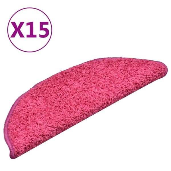 vidaXL Porrasmatot 15 kpl pinkki 56x17x3 cm