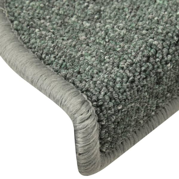 vidaXL trappemåtter 15 stk. 56x17x3 cm mørkegrøn