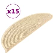 vidaXL Selvklebende trappematter 15 stk 56x17x3 cm lysebeige