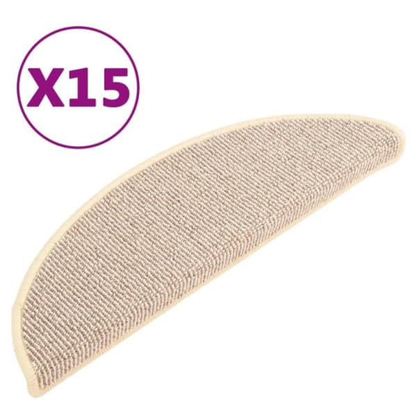 vidaXL trappemåtter 15 stk. 56x17x3 cm hvid og brun