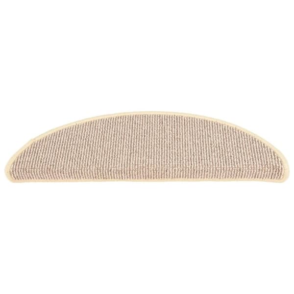 vidaXL Trappstegsmattor 15 st vit och brun 65x21x4 cm