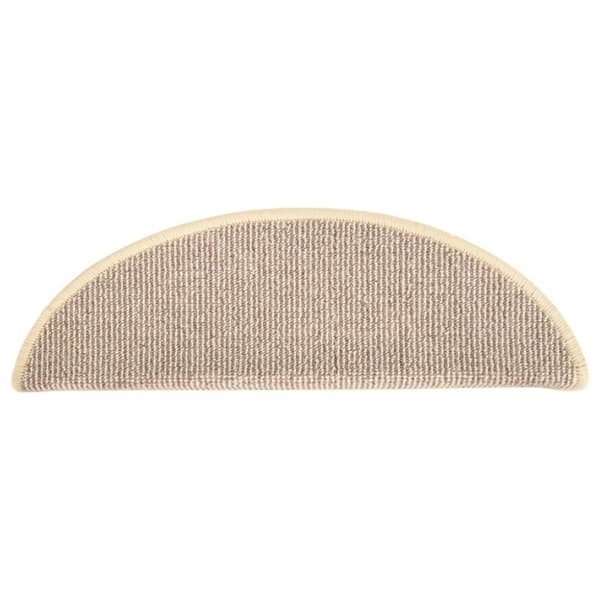 vidaXL Trappstegsmattor 15 st vit och brun 65x21x4 cm