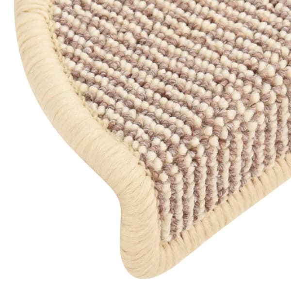 vidaXL Trappstegsmattor 15 st vit och brun 65x21x4 cm