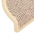 Miniatyrbild 7 av 11: vidaXL Trappstegsmattor 15 st vit och brun 65x21x4 cm