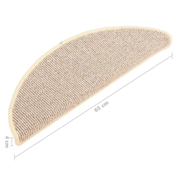 vidaXL Trappstegsmattor 15 st vit och brun 65x21x4 cm