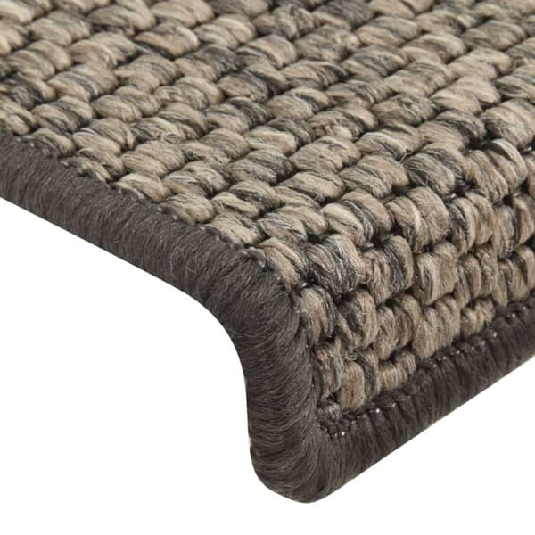 vidaXL selvklæbende trappemåtter 15 stk. 65x21x4 cm grå og beige