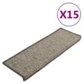 Miniatyrbillede 1 af 11: vidaXL selvklæbende trappemåtter 15 stk. 65x21x4 cm grå og beige