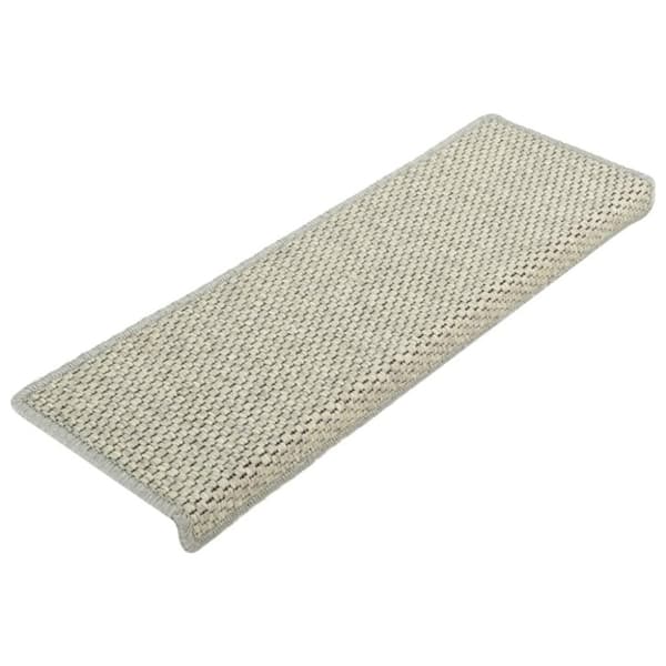 vidaXL Selvklebende trappematter sisal-utseende 15 stk 65x21x4 cm grå