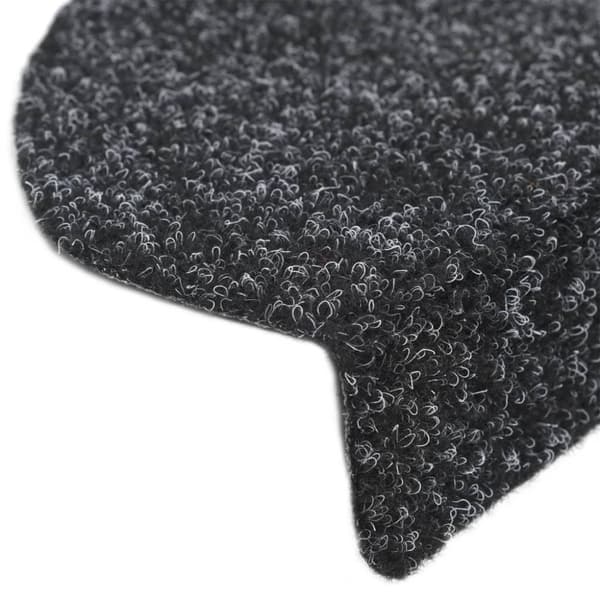 vidaXL selvklæbende trappemåtter 5 stk. 65x21x4 cm tuftet sort