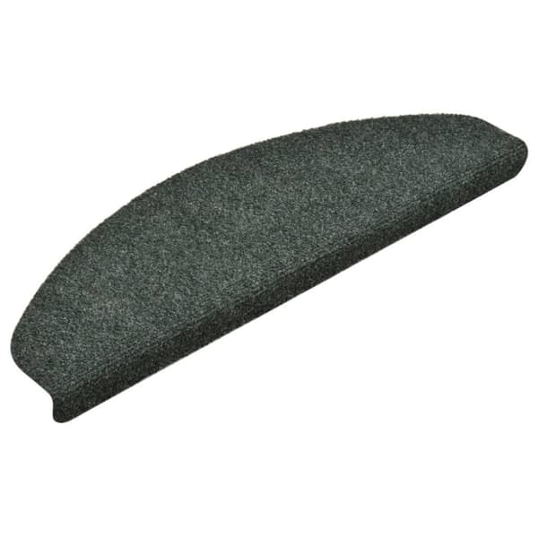 vidaXL Itsekiinnittyvät porrasmatot 10kpl vihreä 65x21x4 cm neulahuopa