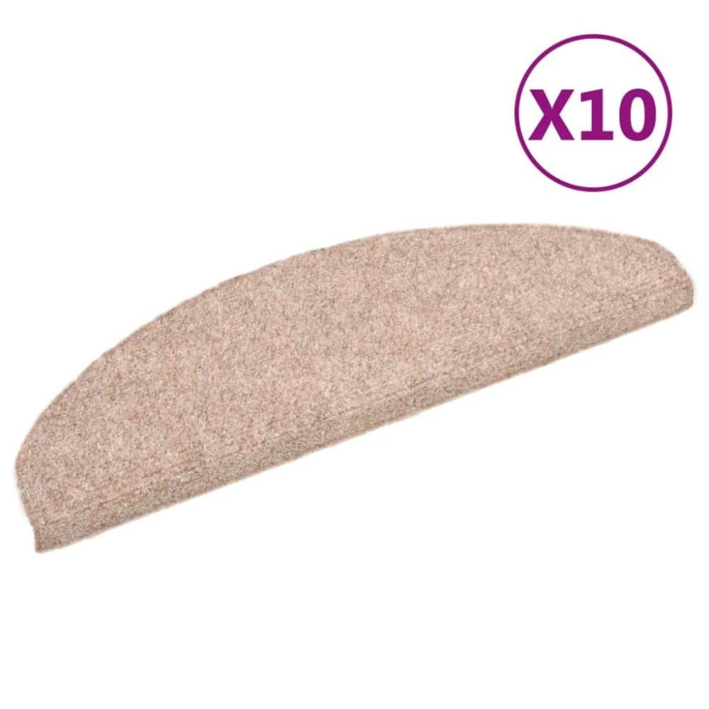 vidaXL Trappstegsmattor självhäftande 10 st brun 65x21x4 cm brodyr