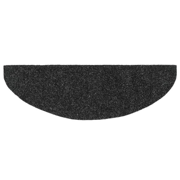 vidaXL Selvklebende trappematter 5 stk mørkegrå 65x21x4 cm nålestempel