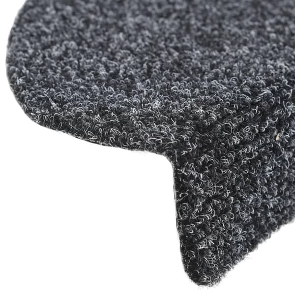 vidaXL Selvklebende trappematter 5 stk mørkegrå 65x21x4 cm nålestempel