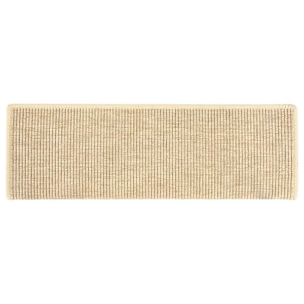vidaXL Selvklebende trappematter sisal 15 stk 65x21x4 cm lys beige