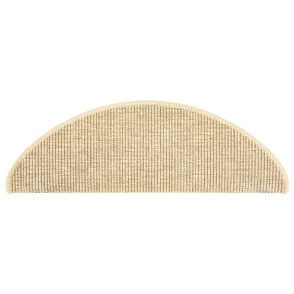 vidaXL Trappstegsmattor självhäftande sisallook 15 st 65x21x4 cm beige