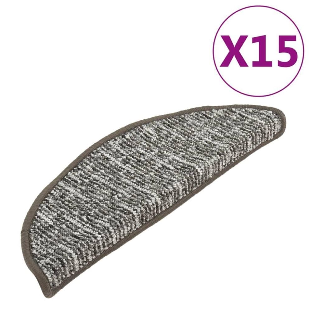 vidaXL Trappstegsmattor 15 st antracit 65x25 cm